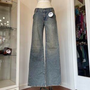 Alice + Olivia Faded Flared Jeans